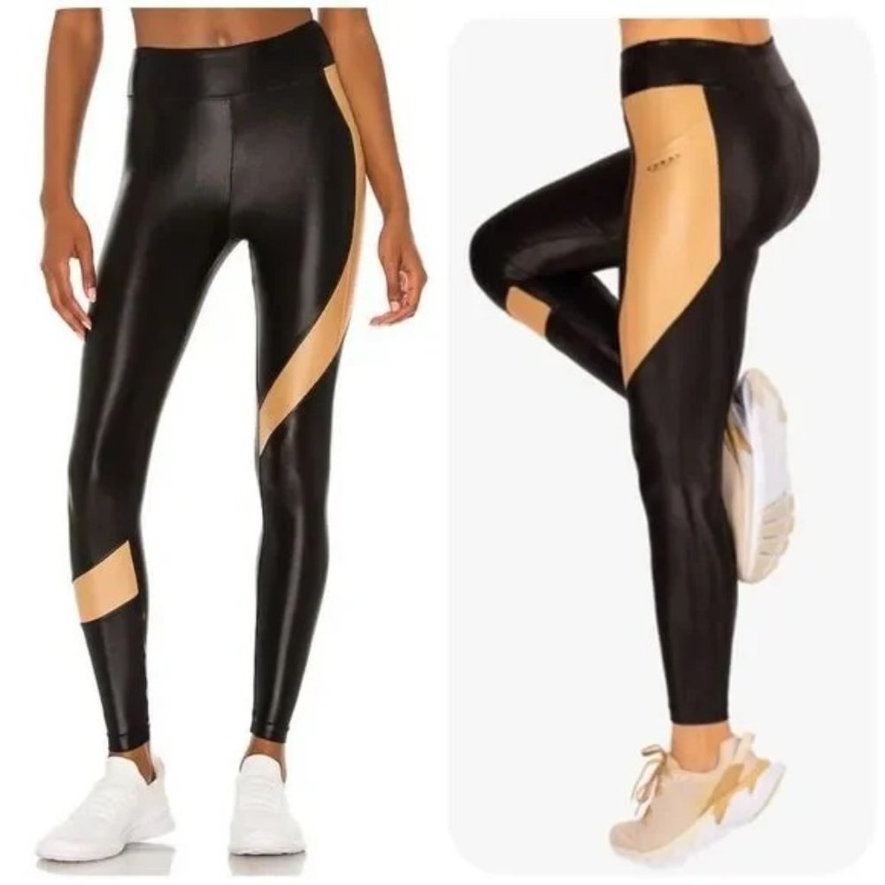 NWT Koral Pista Infinity High‎ Rise Legging Black/Coffee Tan